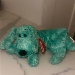 Ty Beanie Baby Diddley in Teal NWT